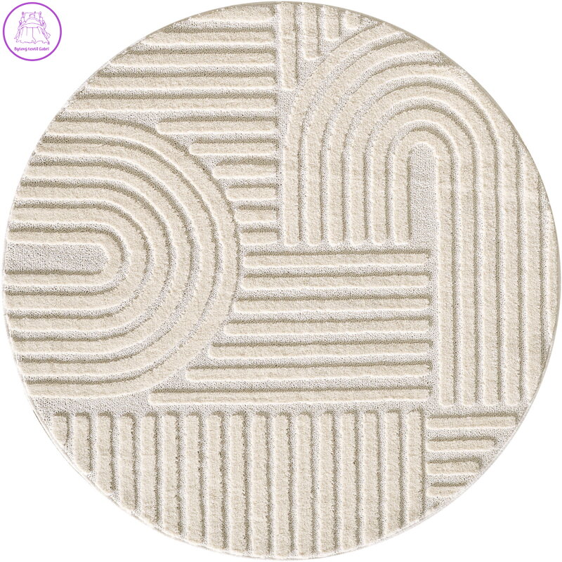 Kusový koberec Art 1121 Cream kruh