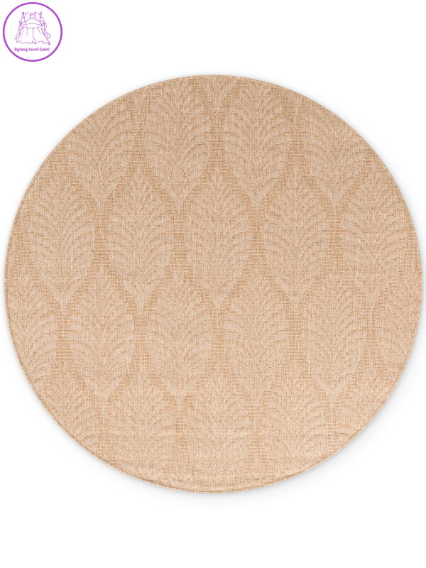 Kusový koberec Duet Liora Beige/White kruh - na ven i na doma