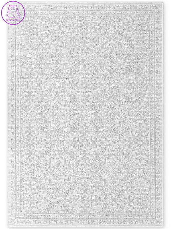 Kusový koberec Duet Rosel White/Gray - na ven i na doma