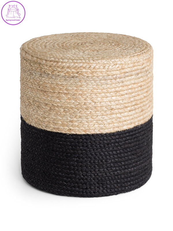 Sedací vak JUTTA POUF 106237 Beige/Black