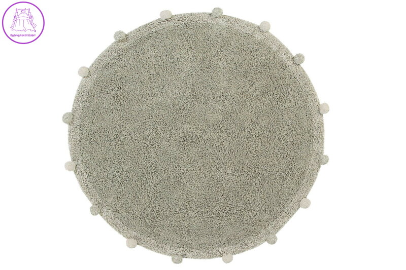 Dětský kusový koberec Bubbly Olive kruh