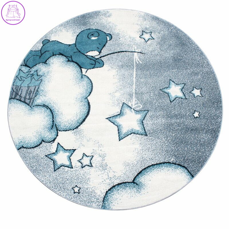 Dětský kusový koberec Kids 580 blue kruh