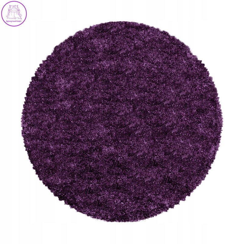 Kusový koberec Fluffy Shaggy 3500 lila kruh