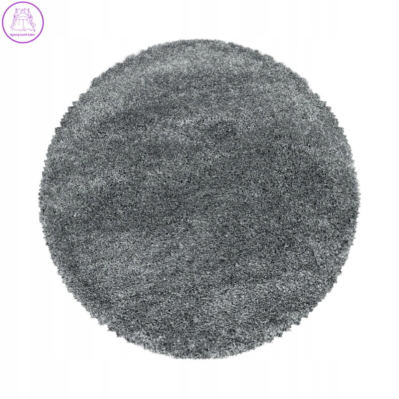 Kusový koberec Fluffy Shaggy 3500 light grey kruh