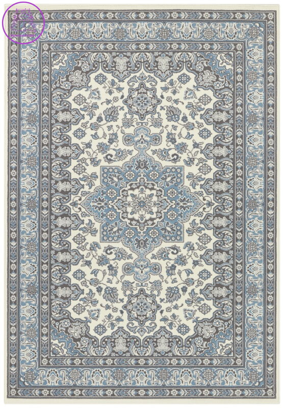 Kusový koberec Mirkan 104442 Cream/Skyblue