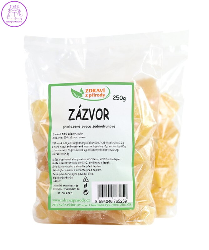Zázvor proslazený 250g ZP 2277