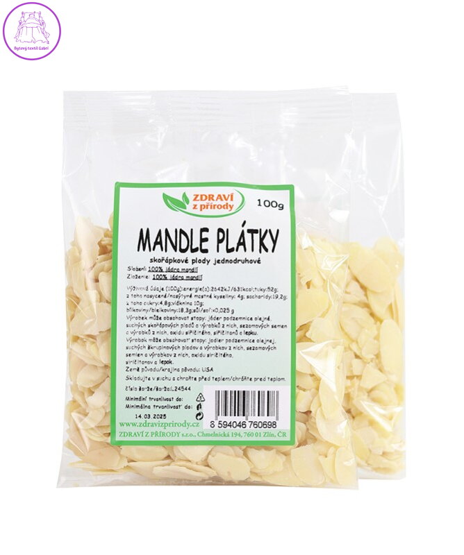 Mandle plátky 100g ZP 2305