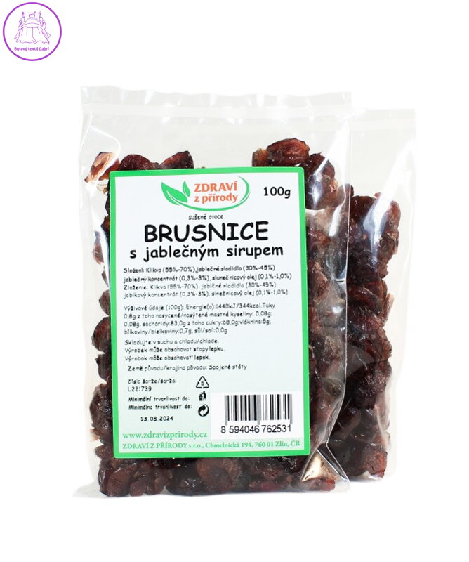 Brusinky s jab. sirupem 100g ZP 941