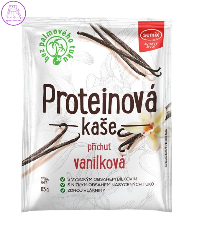 Kaše proteinová vanilka 65g Semix 740