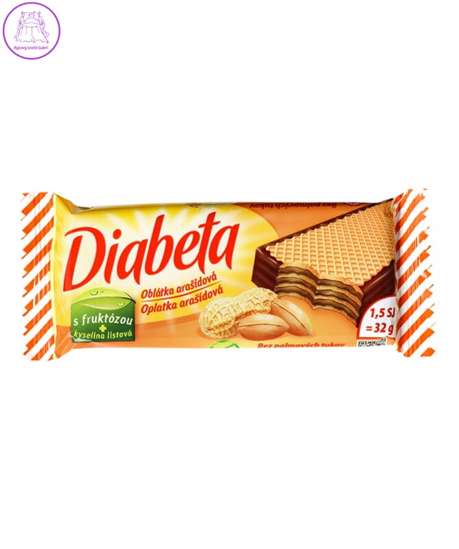 Diabeta oplatka arašídová 32g PLH 3240