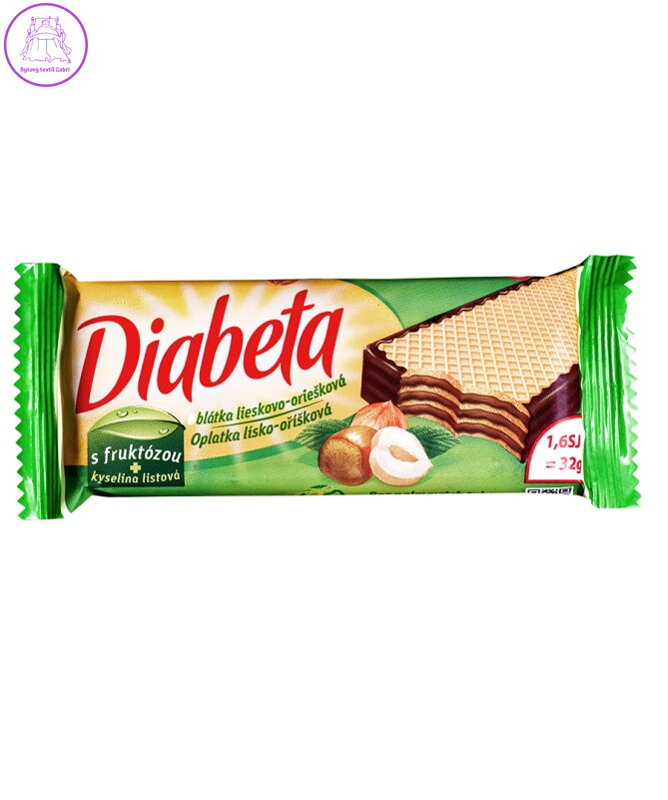 Diabeta oplatky oříškové 32g PLH 3245