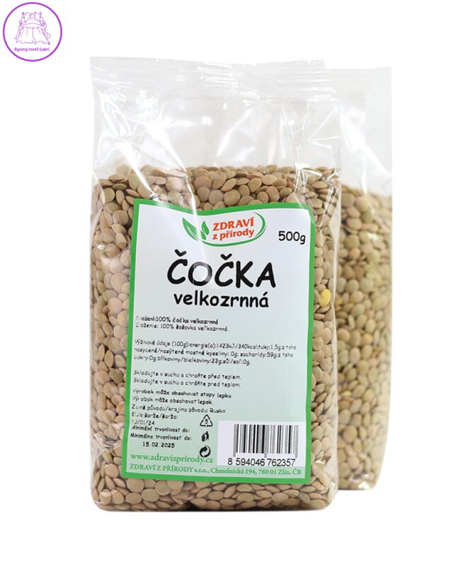 Čočka velkozrnná 500g ZP 2930