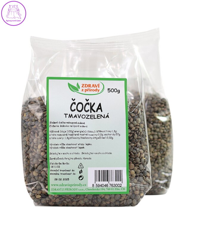 Čočka tmavozelená francouzká 500g ZP 2931