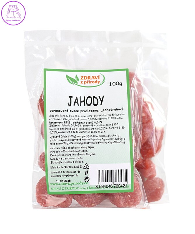 Jahody celé 100g ZP 2262