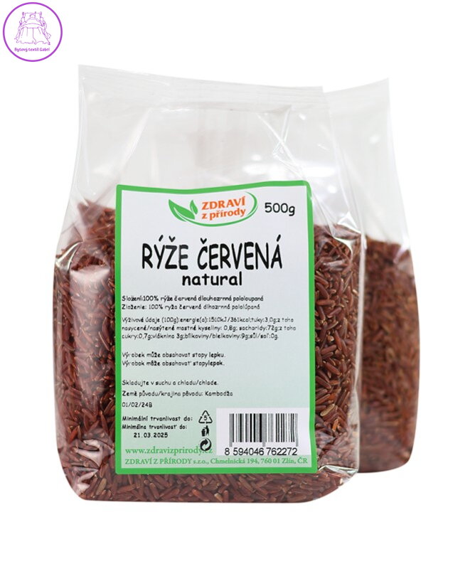 Rýže červená natural 500g ZP 2922