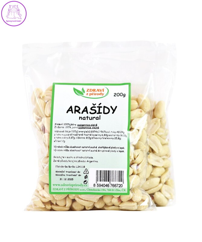 Arašídy natural 200g ZP 907