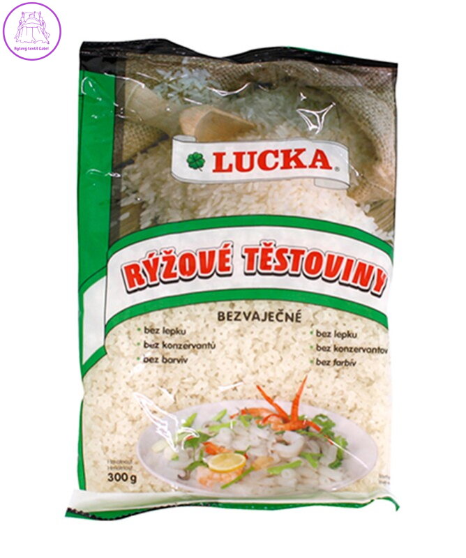 Těstoviny rýžové pol. hvězdičky 300g LUCKA 2534 Těstoviny rýžové pol. hvězdičky 300g LUCKA 2534