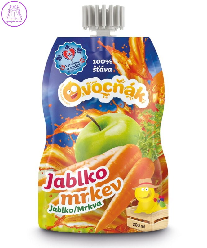 Mošt jablko-mrkev 200ml Ovocňák 1170 Mošt jablko-mrkev 200ml Ovocňák 1170