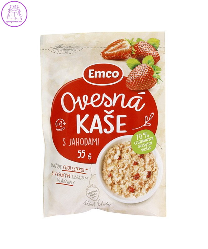 Kaše ovesná s jahodami 55g Emco 313