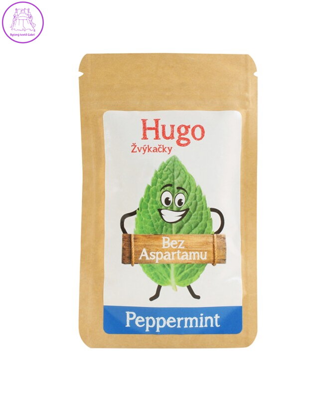 Žvýkačky PEPPERMINT bez aspartamu 9g/6ks Hugo 3816 Žvýkačky PEPPERMINT bez aspartamu 9g/6ks Hugo 3816