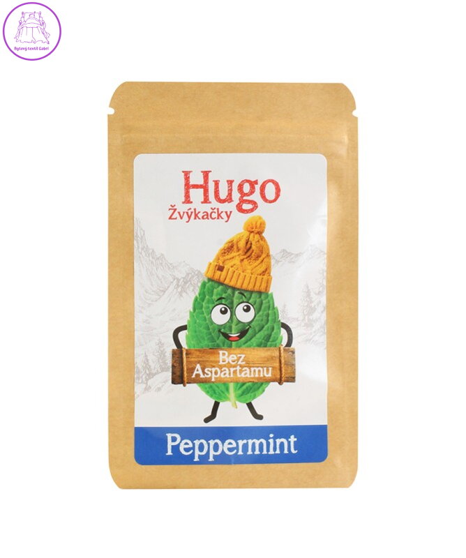 Žvýkačky PEPPERMINT bez aspartamu 45g/30ks Hugo 3820