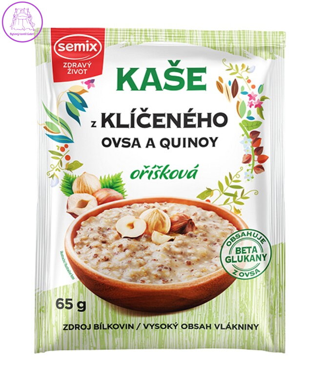 Kaše z klíčeného ovsa a quinoy-oříšek BZL 65g Semix 1364