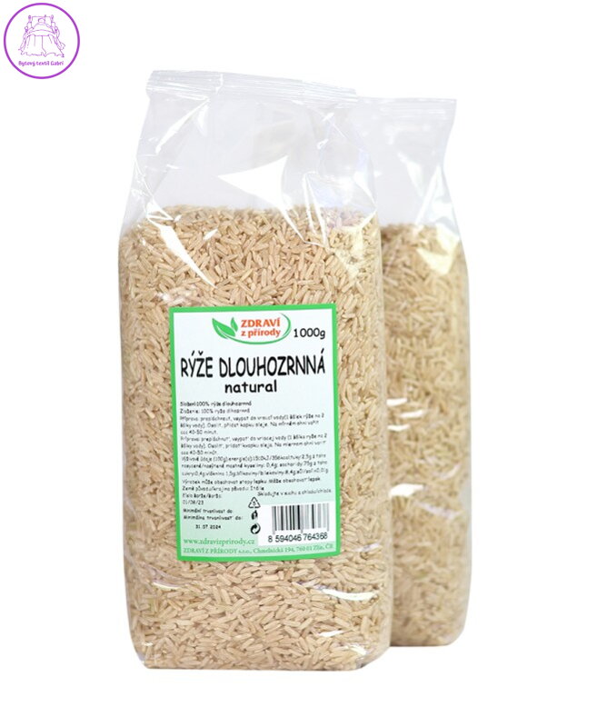 Rýže dlouhozrnná natural 1kg ZP NOVINKA 5076