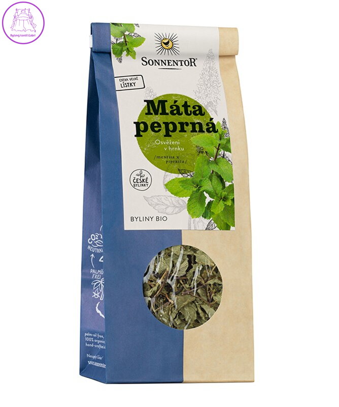 Máta peprná BIO 50g Sonnentor NOVINKA 5214 Máta peprná BIO 50g Sonnentor NOVINKA 5214