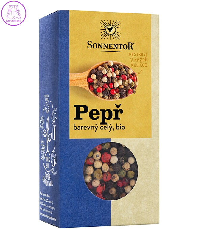 Pepř barevný celý BIO 50g Sonnentor NOVINKA 5353