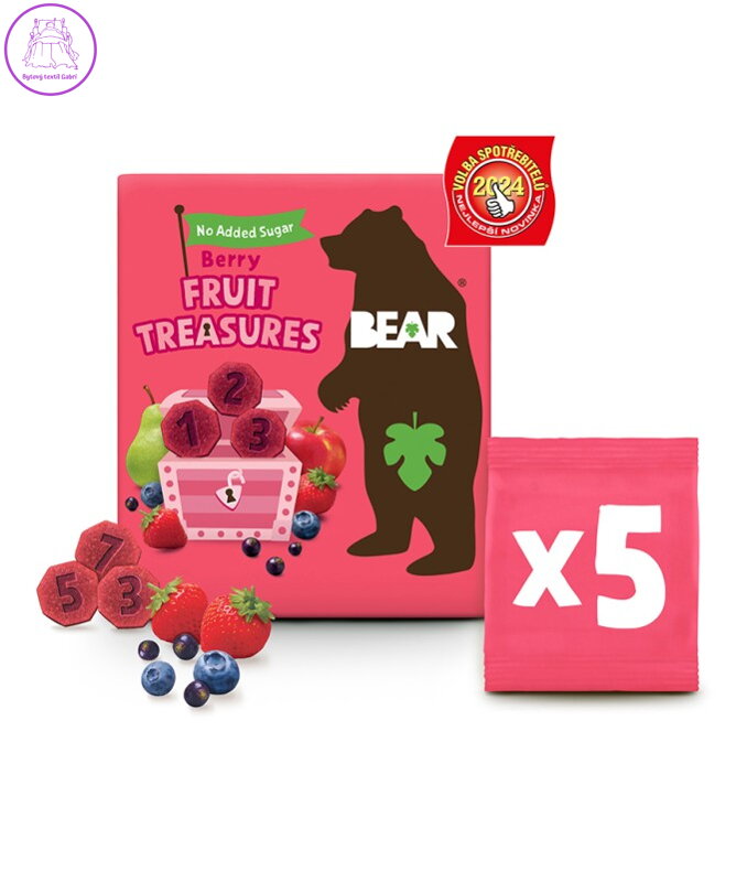 Bear treasures berry jahoda - borůvka 5x20g NOVINKA 5379 Bear treasures berry jahoda - borůvka 5x20g NOVINKA 5379