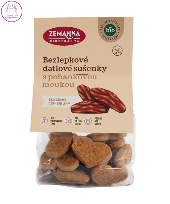 Sušenky datlové s pohankou BIO 100g Zemanka  bez lepku NOVINKA 5649