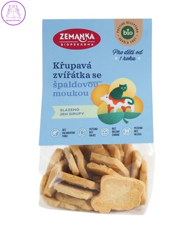 Zvířátka špaldová BIO 100g Zemanka NOVINKA  5650