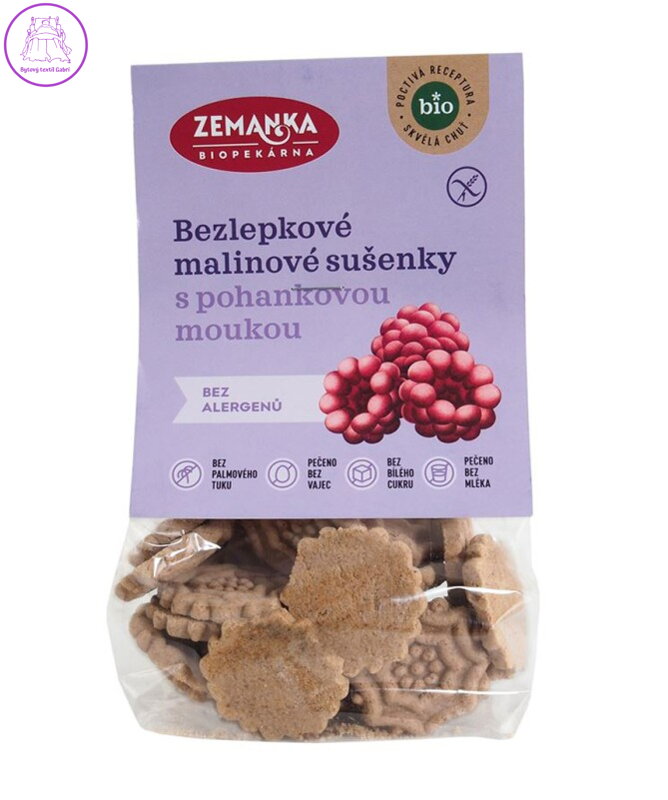 Sušenky malinové s pohankou BIO 100g Zemanka bez lepku NOVINKA 5722