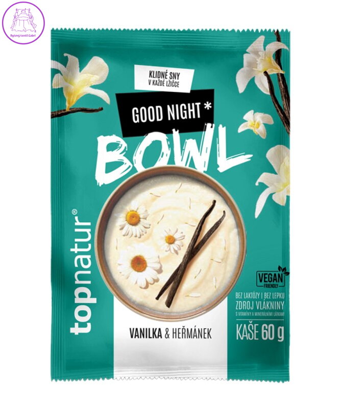 Kaše bowl good night vanilka heřmánek 60g Topnatur bez lepku NOVINKA 5675