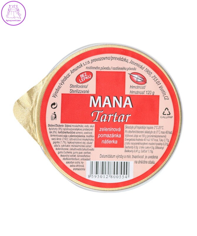 MANA tartar 120g Amunak bez lepku 5777