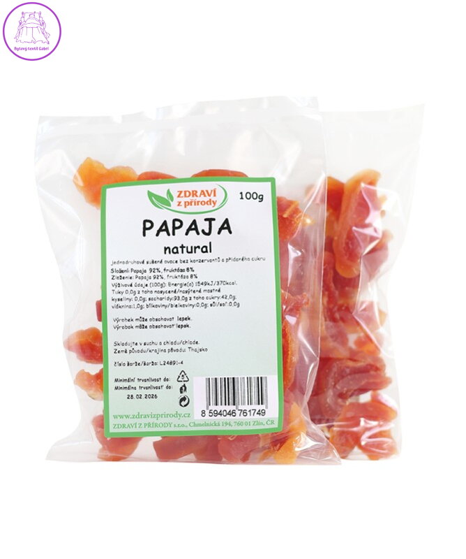 Papaja natural 100g ZP 2293