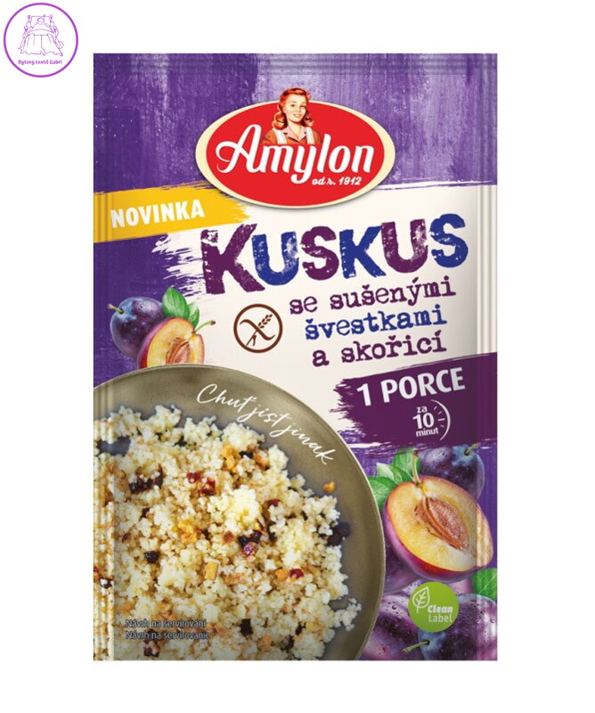 Kuskus se sušenými švestkami a skořicí 70g Amylon bez lepku NOVINKA od 1. dubna 5810