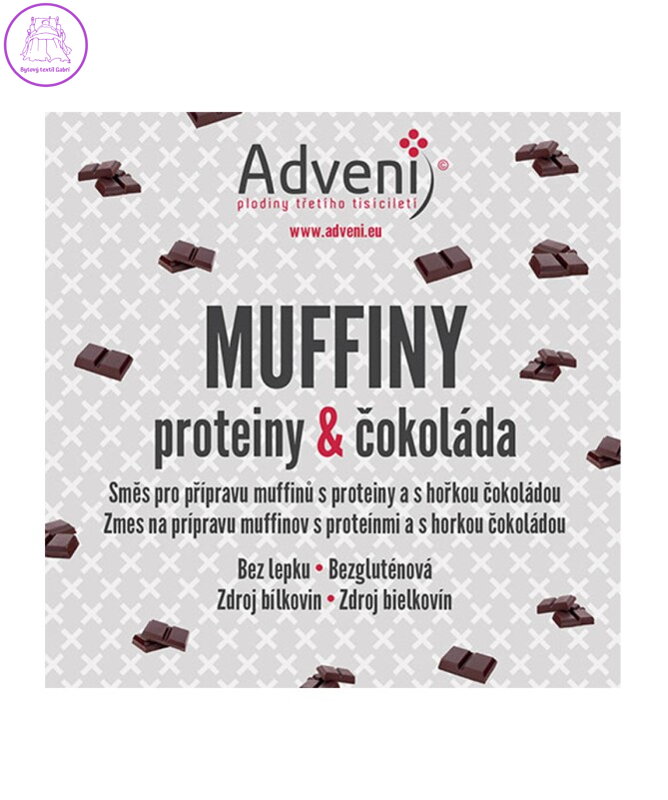 Směs na MUFFINY protein čokoláda 280g Adveni bez lepku NOVINKA květen 5907 Směs na MUFFINY protein čokoláda 280g Adveni bez lepku NOVINKA květen 5907