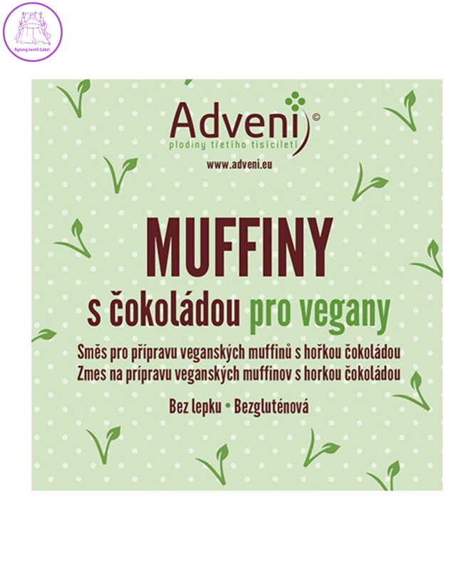 Směs na MUFFINY vegan čokoláda 280g Adveni bez lepku NOVINKA květen 5908