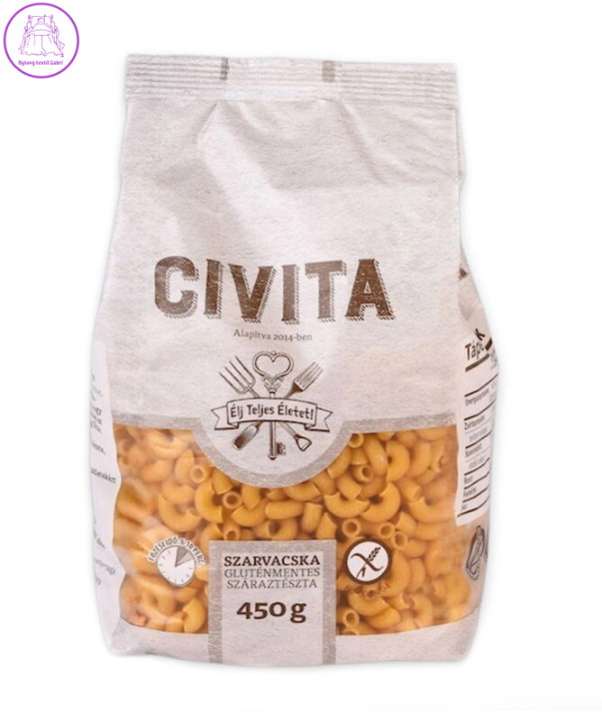 Těstoviny kukuřičné kolínka 450g Civita bez lepku NOVINKA květen 5921