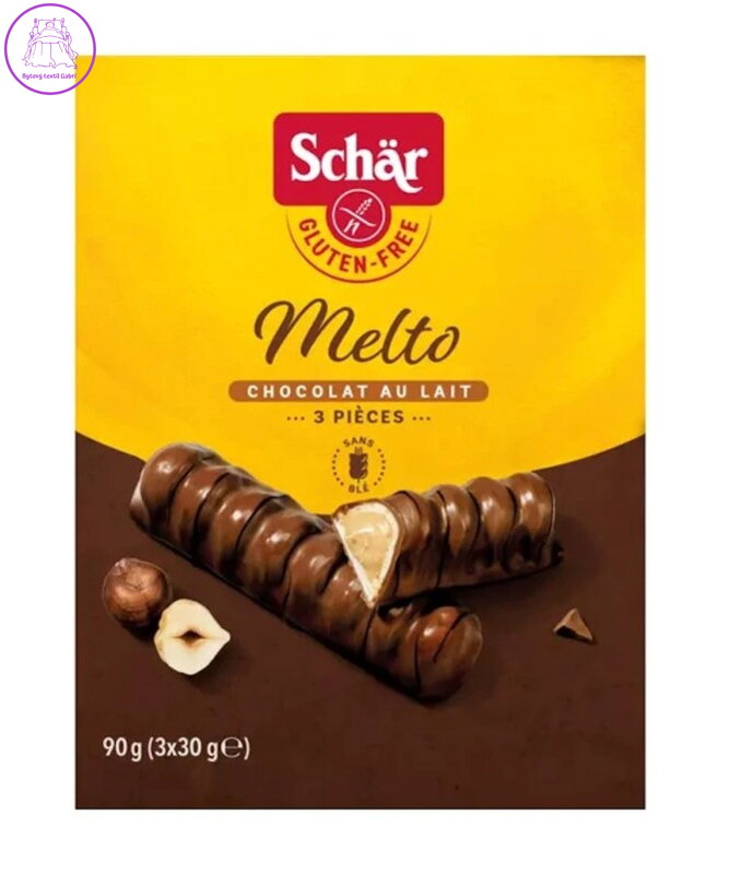 Melto oplatky v mléčné čokoládě 90g 3ks Schar bez lepku 5853 Melto oplatky v mléčné čokoládě 90g 3ks Schar bez lepku 5853