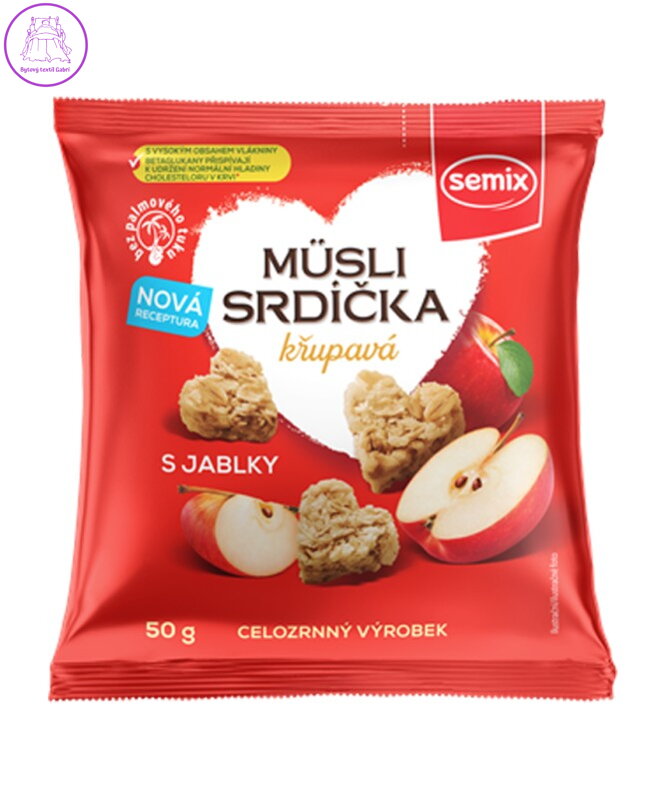 Musli srdíčka s jablky 50g Semix 5933 Musli srdíčka s jablky 50g Semix 5933