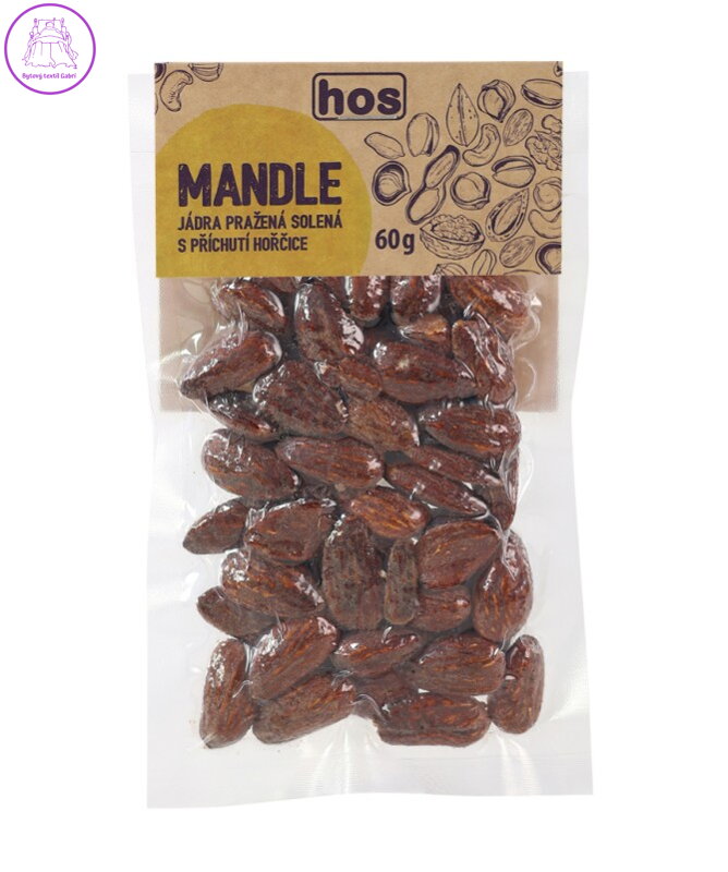 Mandle pražené s příchutí hořčice 60g Hos 5958