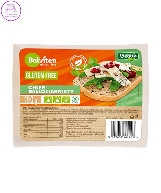 Classic bread with seeds BZL 190g Balviten 3370