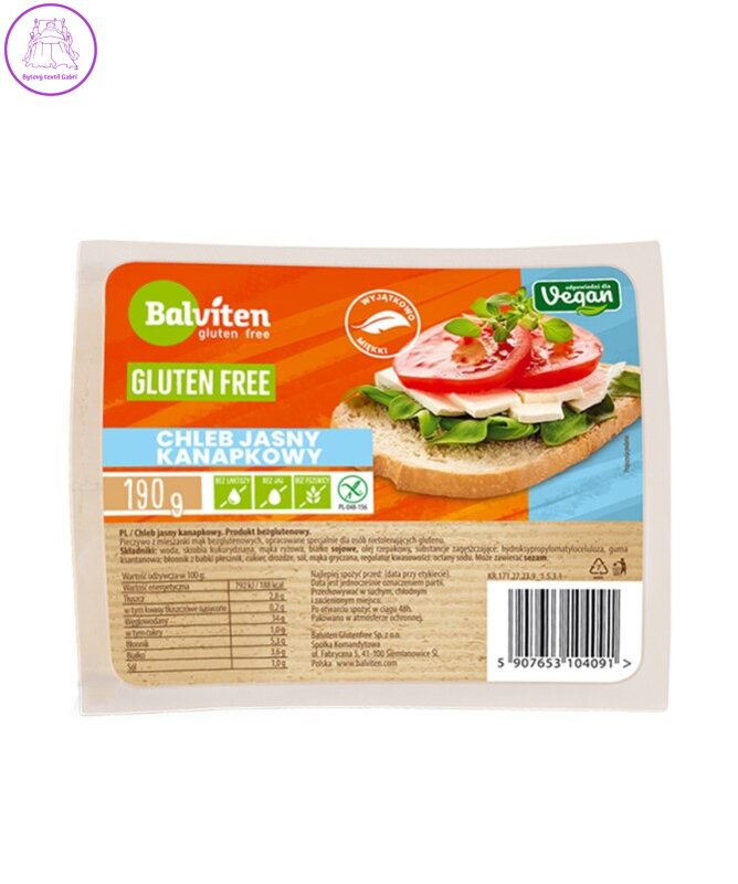 Classic white bread BZL 190g Balviten 3377