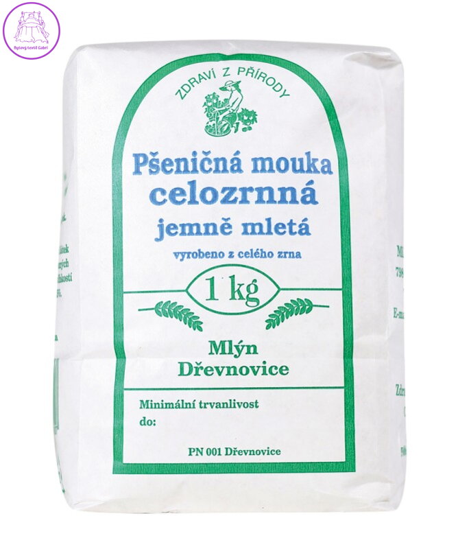 Mouka pšeničná celozrnná jemně mletá 1kg ZP 2650