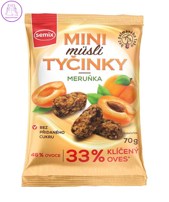 Mini musli tyčinky s meruňkami BZL 70g Semix 14