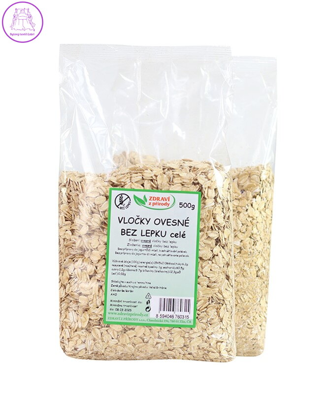 Vločky ovesné BEZ LEPKU celé 500g ZP 1439