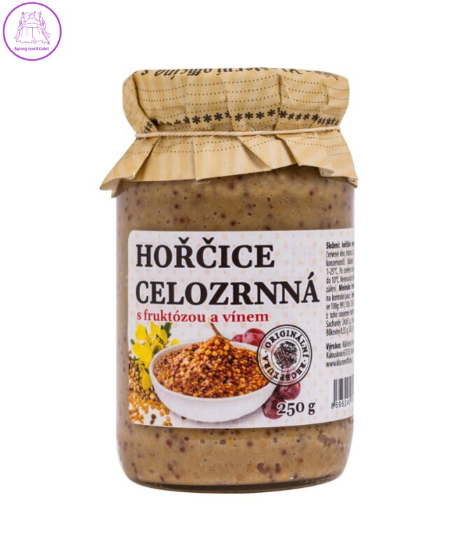 Hořčice hrub. s červ. vínem 250g Klášterní 2646