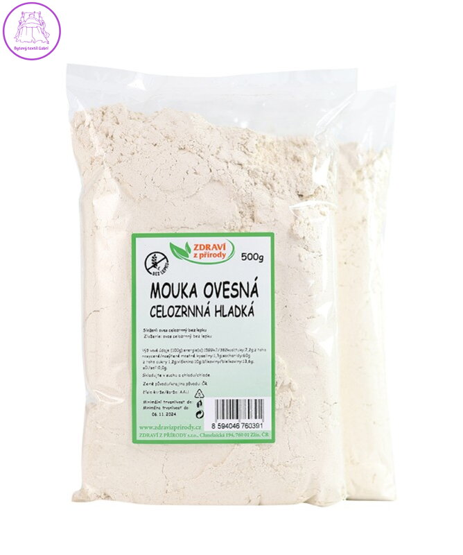 Mouka ovesná celozrnná hladká BZL 500g ZP 1455